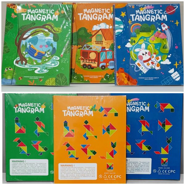 Magnetinės Tangram Dėlionės